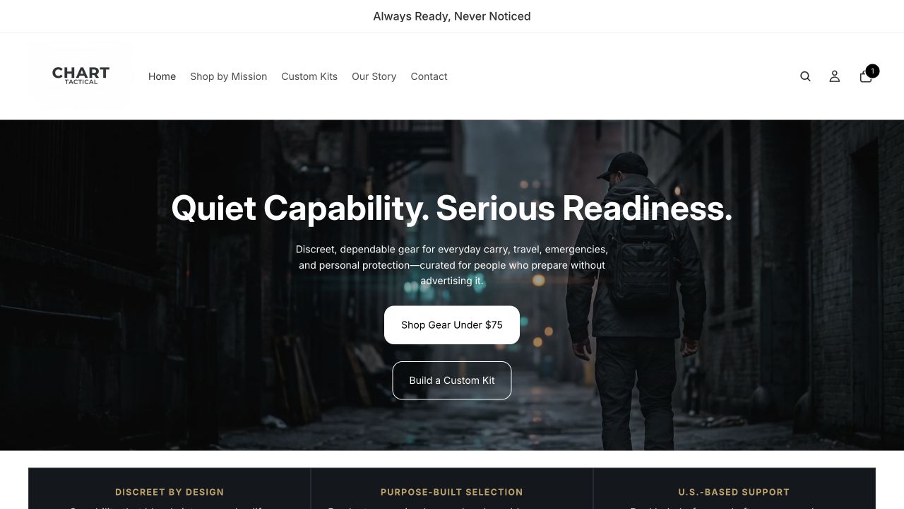 Chart Tactical preparedness commerce website